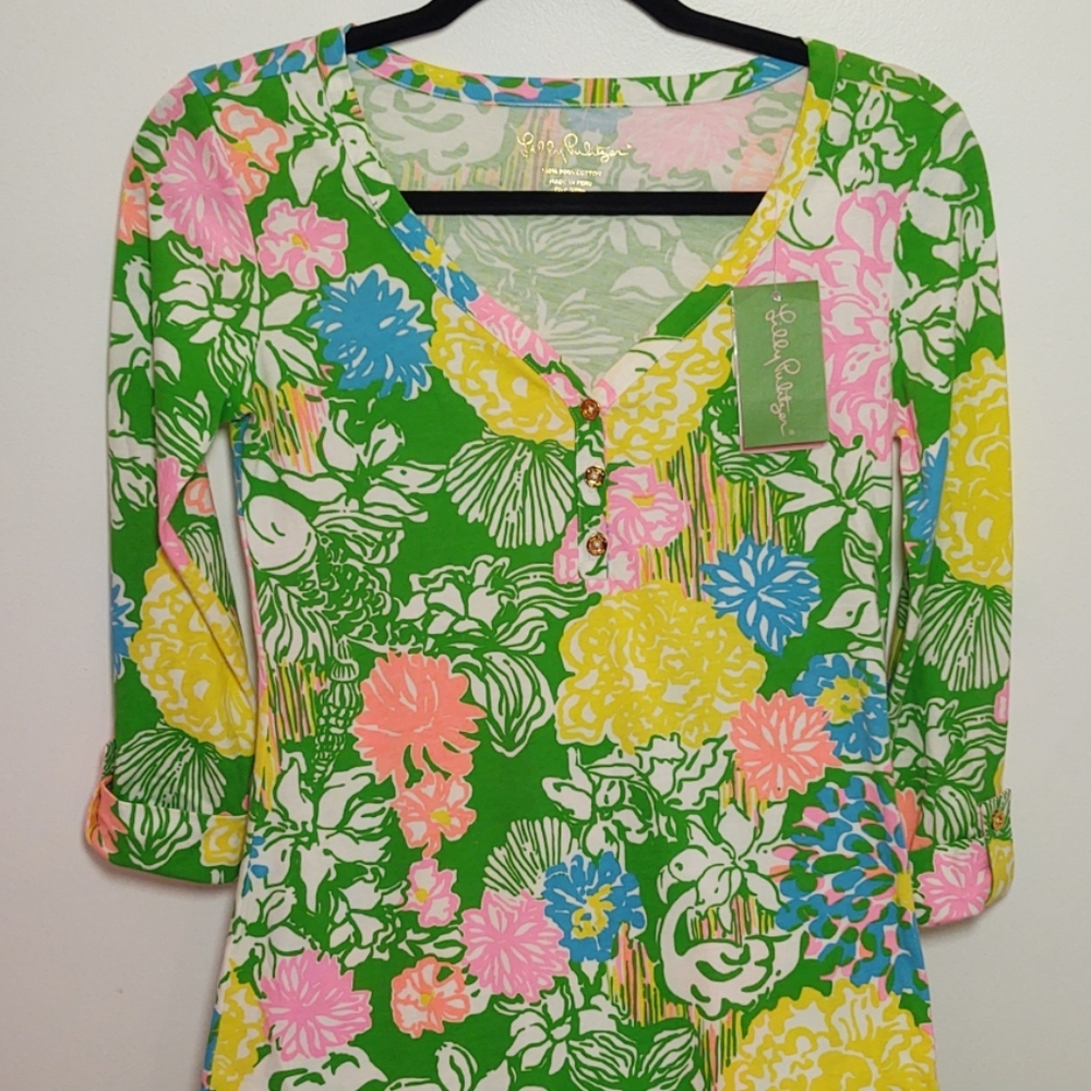 NWT Lilly Pulitzer Palmetto Dress Hibiscus Stroll